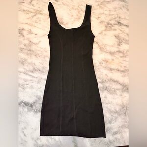Zara Black Rib Mini Dress